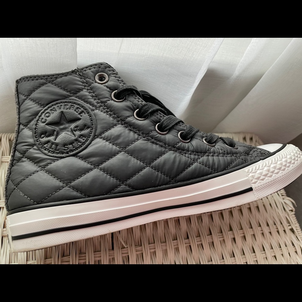 Converse All Star High Tops Black Quilted Sneakers